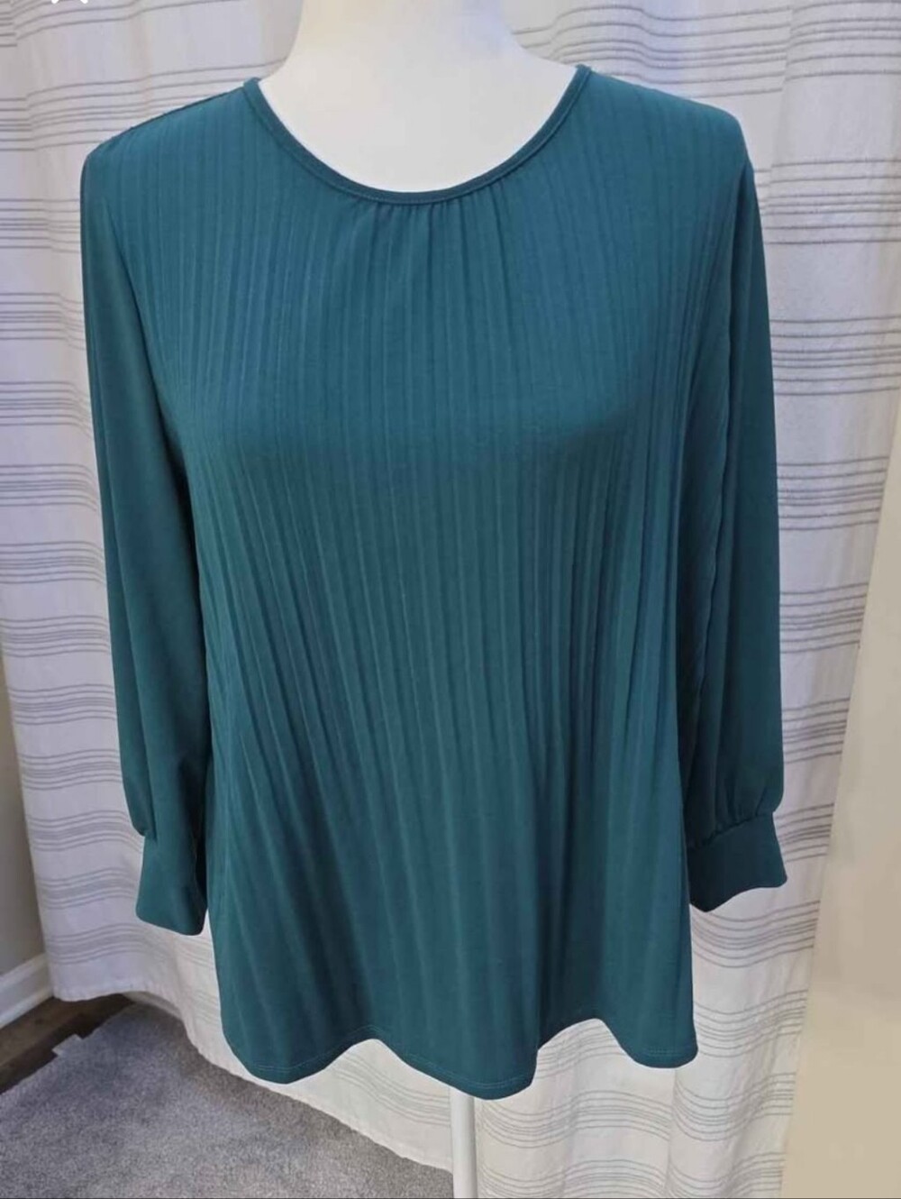 Adrianna Papell Ribbed Long Sleeve Top